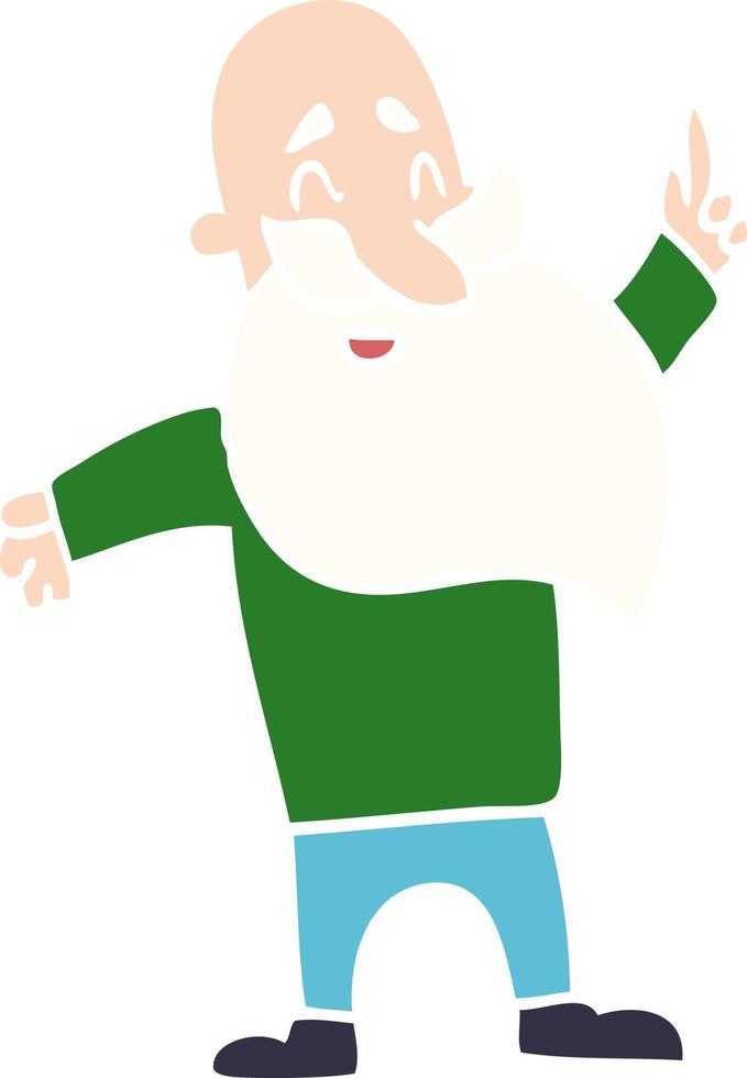 cartoon doodle bearded man vector