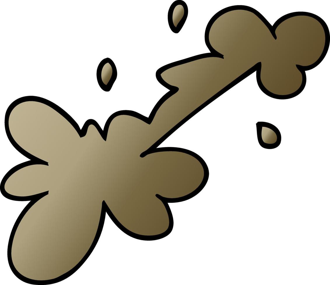 cartoon doodle mud splat vector