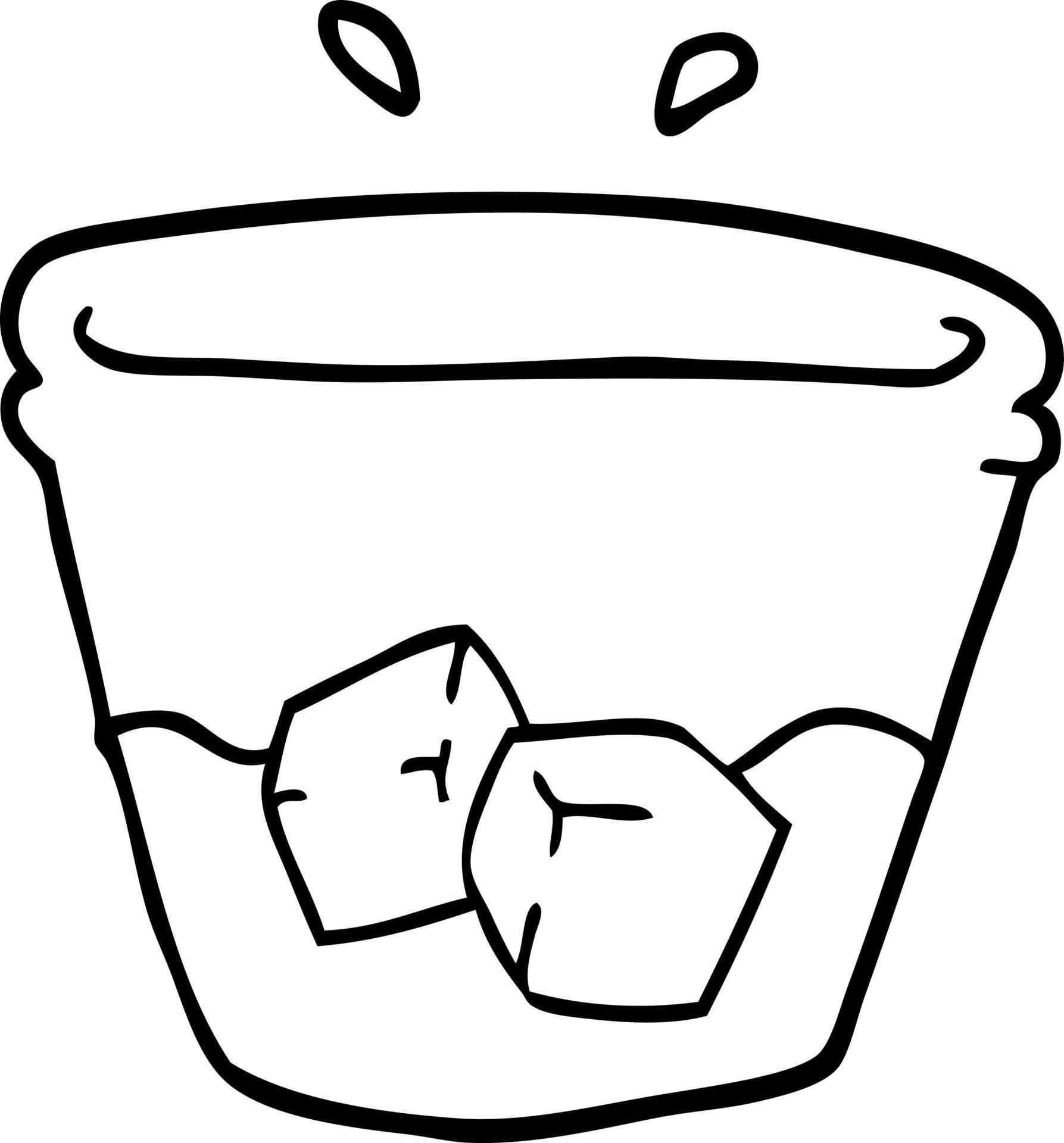 line drawing cartoon water and ice 12157873 Vector Art at Vecteezy