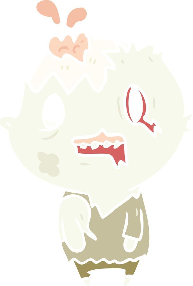 flat color style cartoon zombie vector