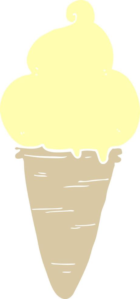 flat color style cartoon ice cream vector