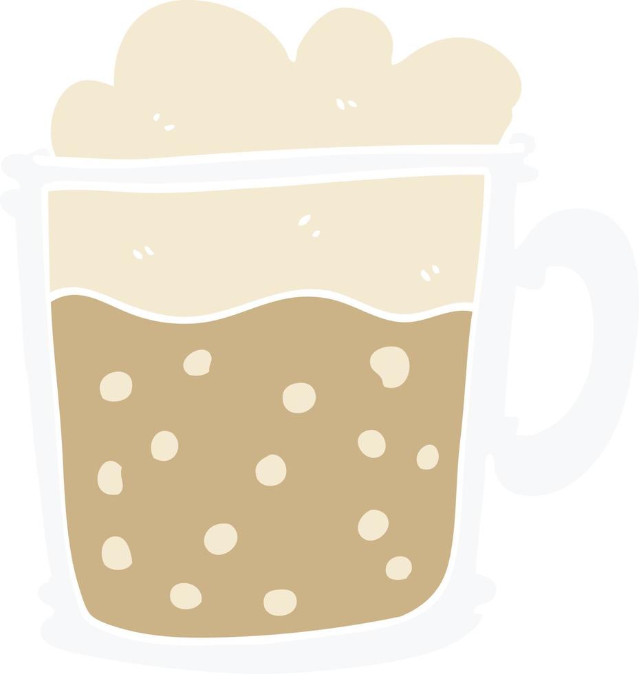 cartoon doodle foamy latte vector