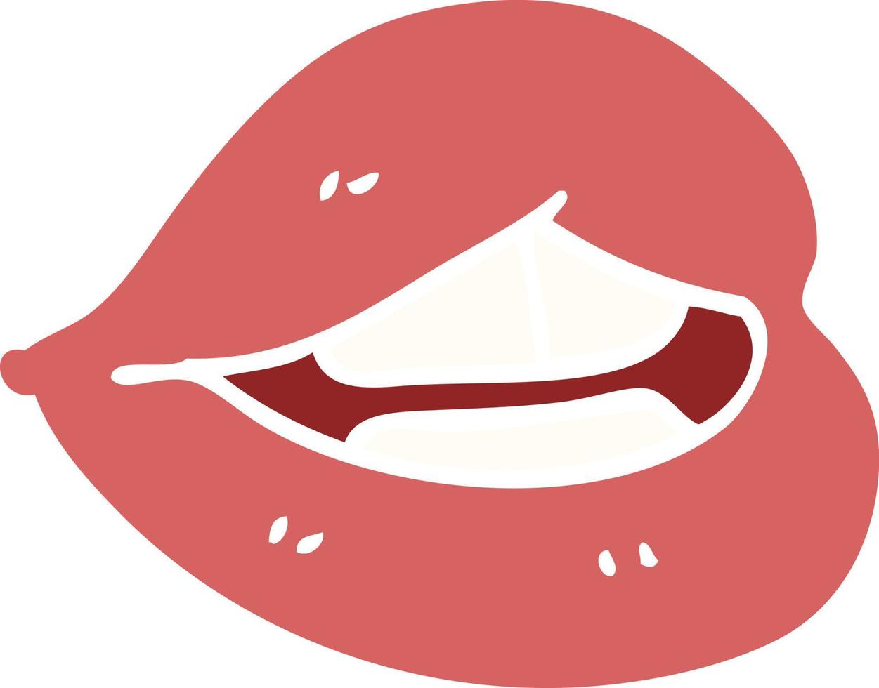 cartoon doodle pink lips vector