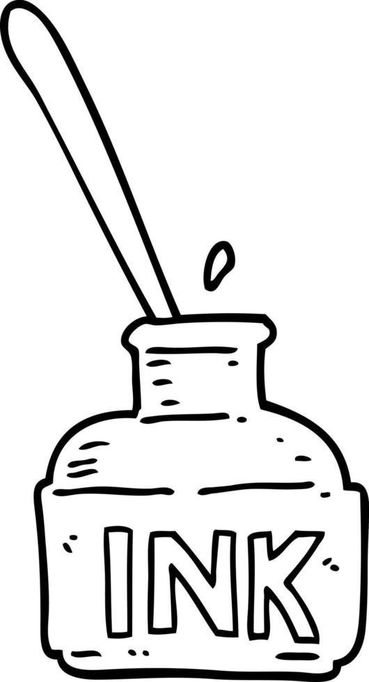 ink bottle cartoon