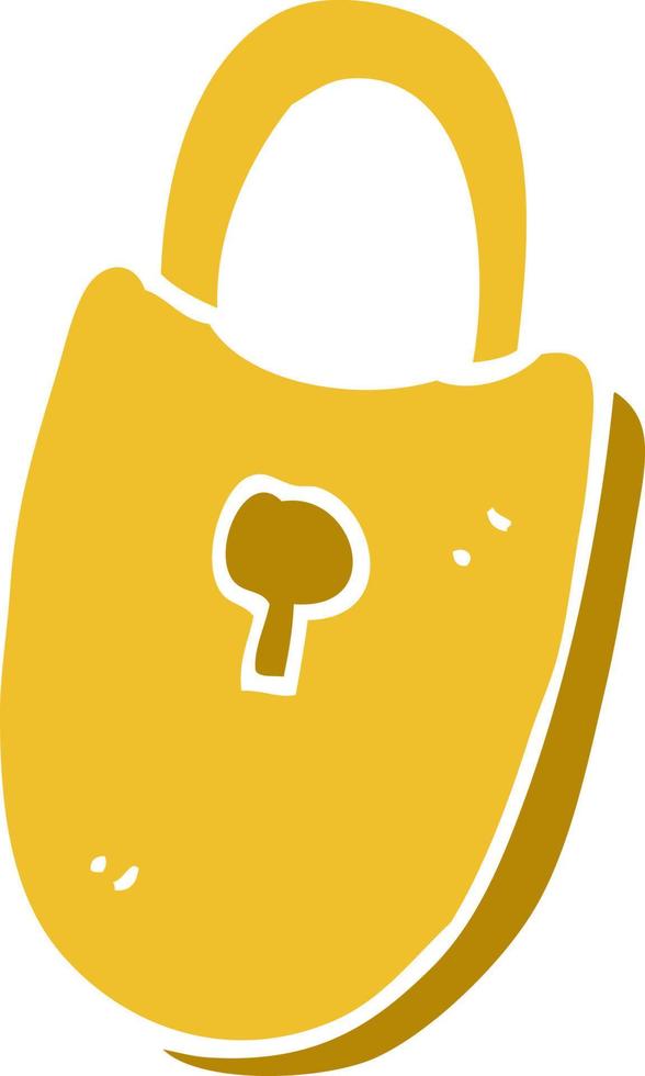 cartoon doodle treasure lock vector