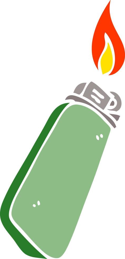 cartoon doodle disposable lighter vector