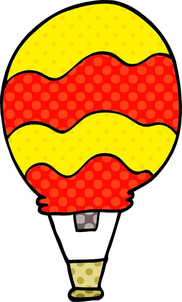 cartoon doodle of a hot air balloon vector