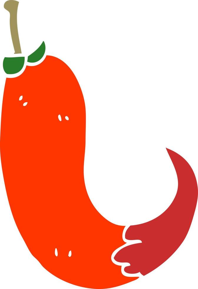 cartoon doodle red hot chilli pepper vector