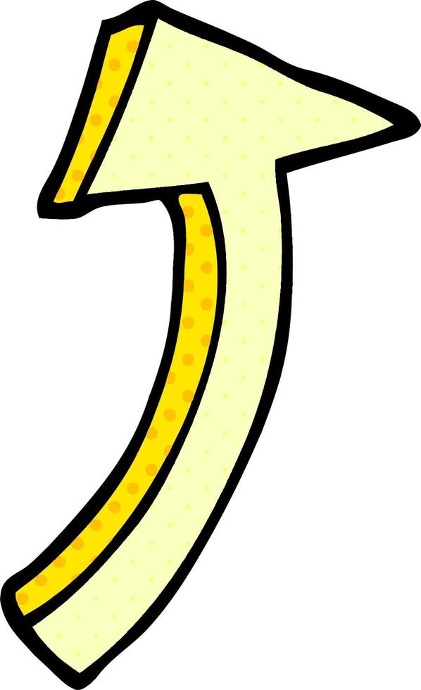 cartoon doodle pointing arrow vector
