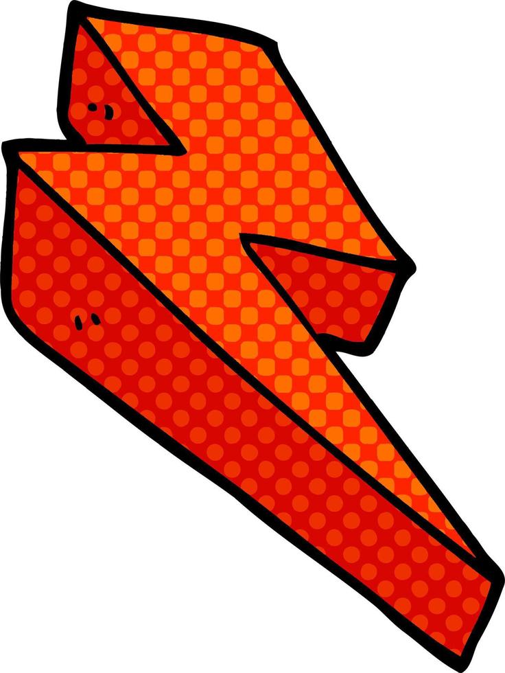cartoon doodle fire bolt vector