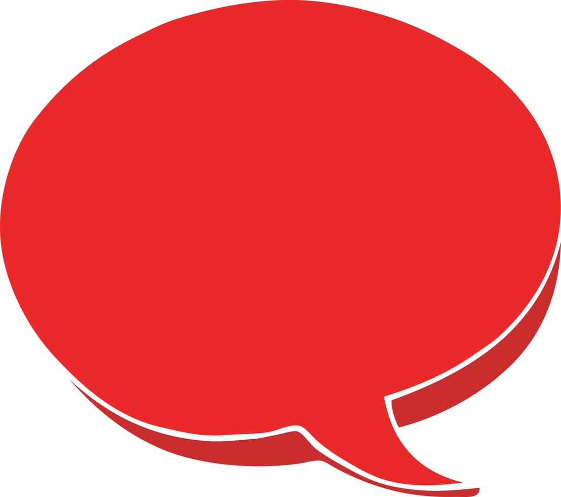 cartoon doodle red speech bubble vector