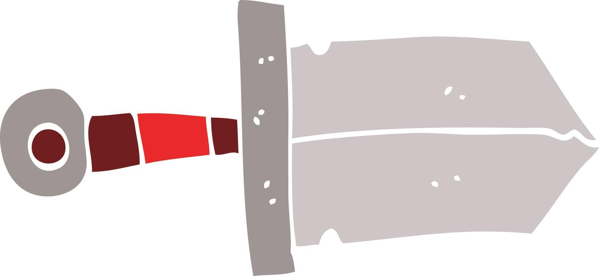 cartoon doodle dagger vector