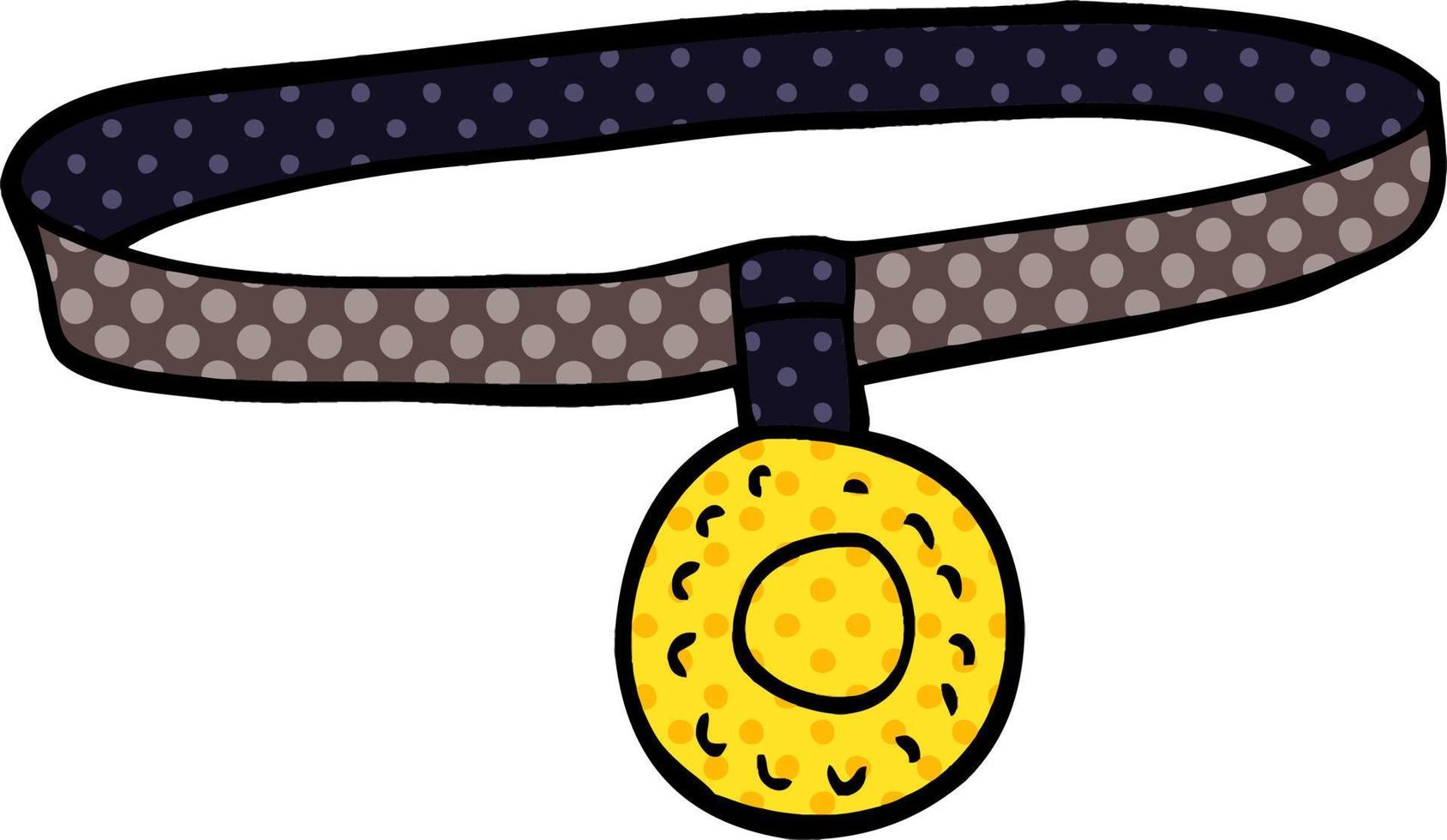 collar de perro de garabato de dibujos animados vector