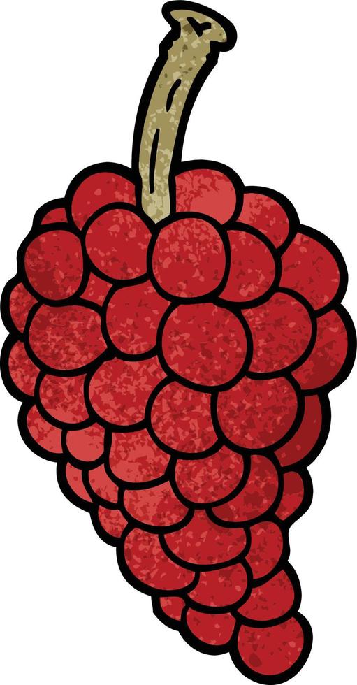 cartoon doodle bunch of grapes vector