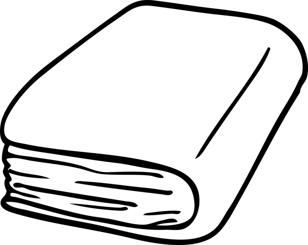 line drawing cartoon diary book vector