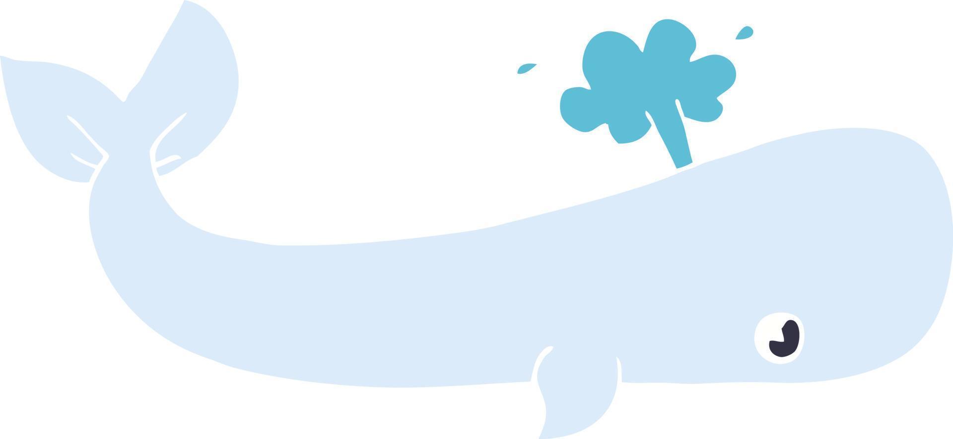cartoon doodle sea whale vector