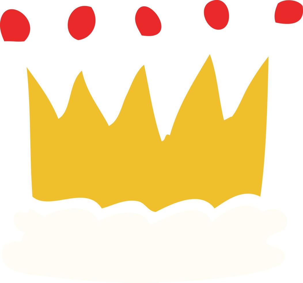 cartoon doodle gold crown vector