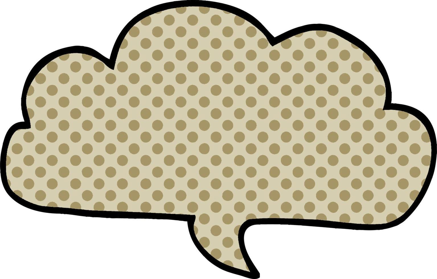cartoon doodle cloud speech bubble vector