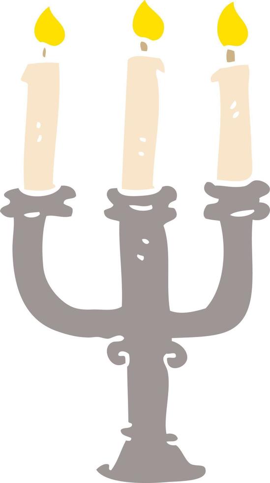 cartoon doodle spooky candles vector