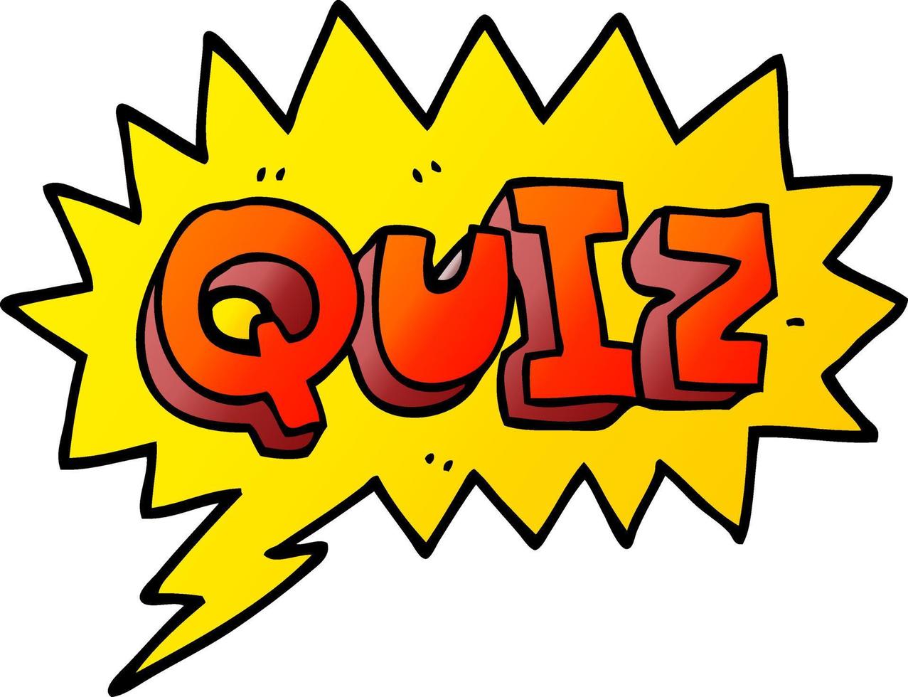 cartoon doodle font quiz vector