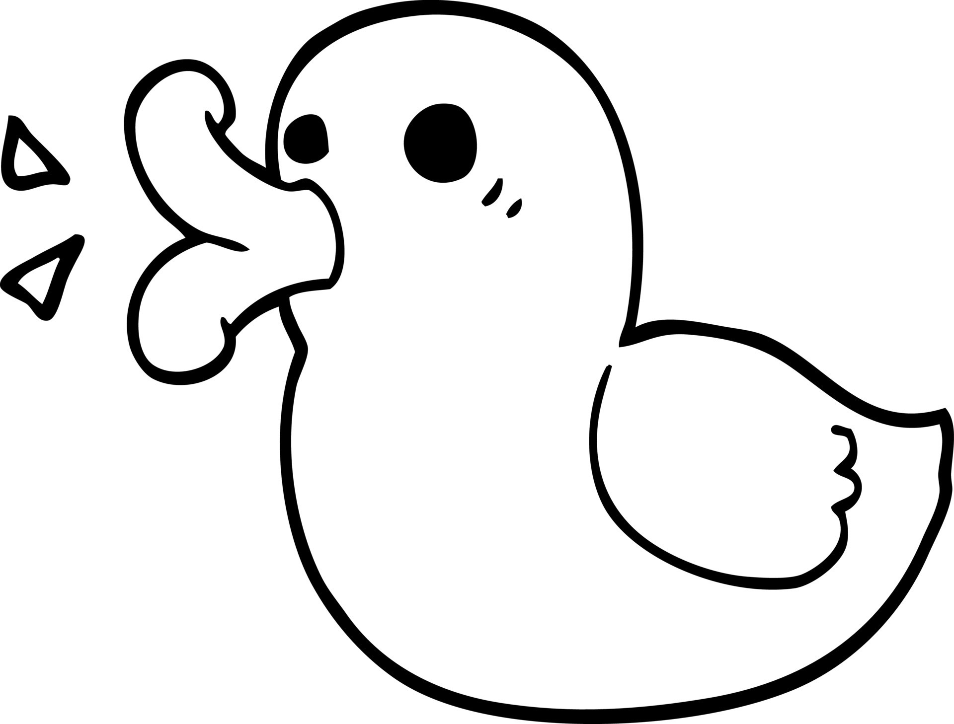 line drawing cartoon rubber duck 12158564 Vector Art at Vecteezy