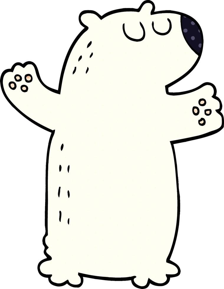 cartoon doodle polar bear vector