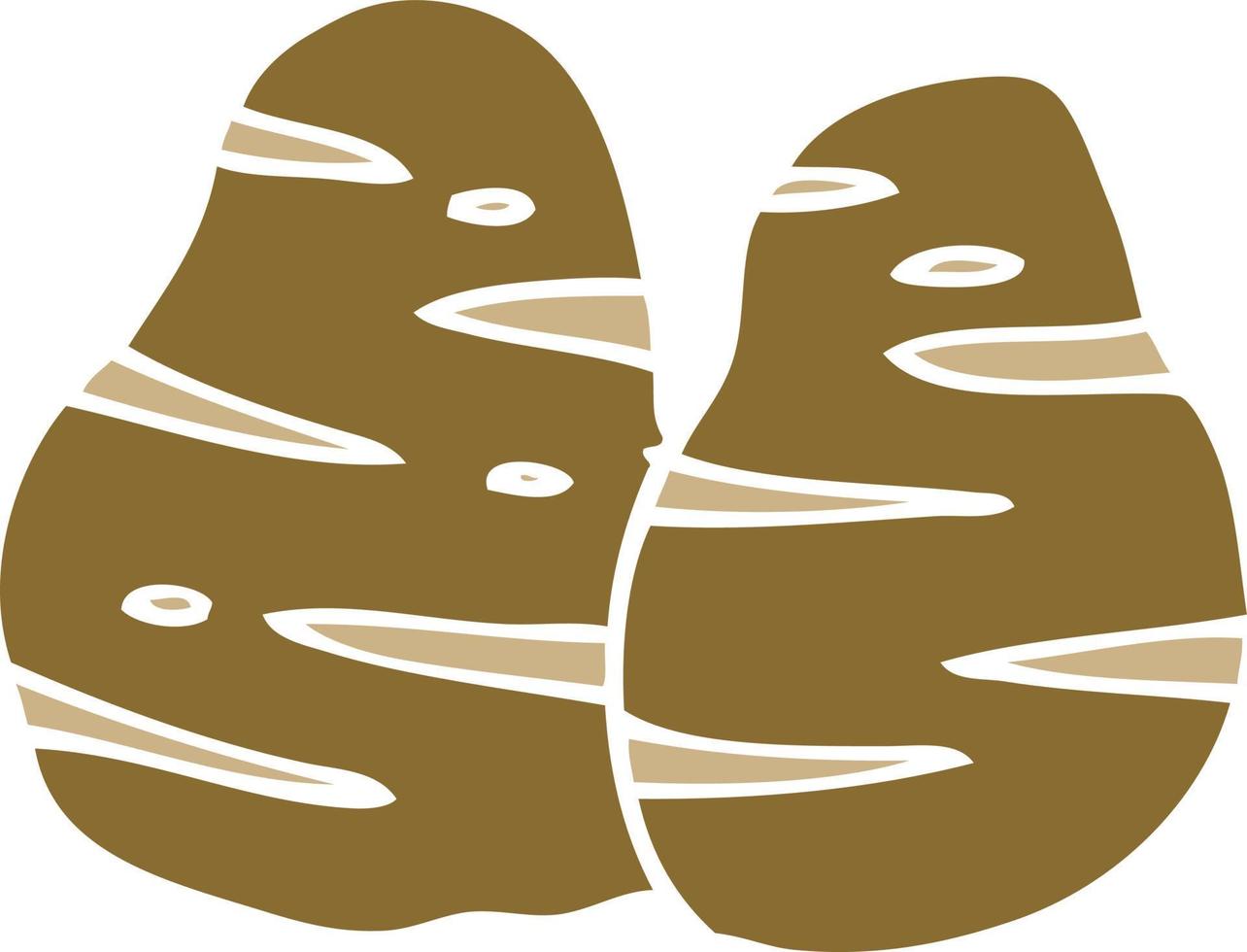 cartoon doodle potatoes vector