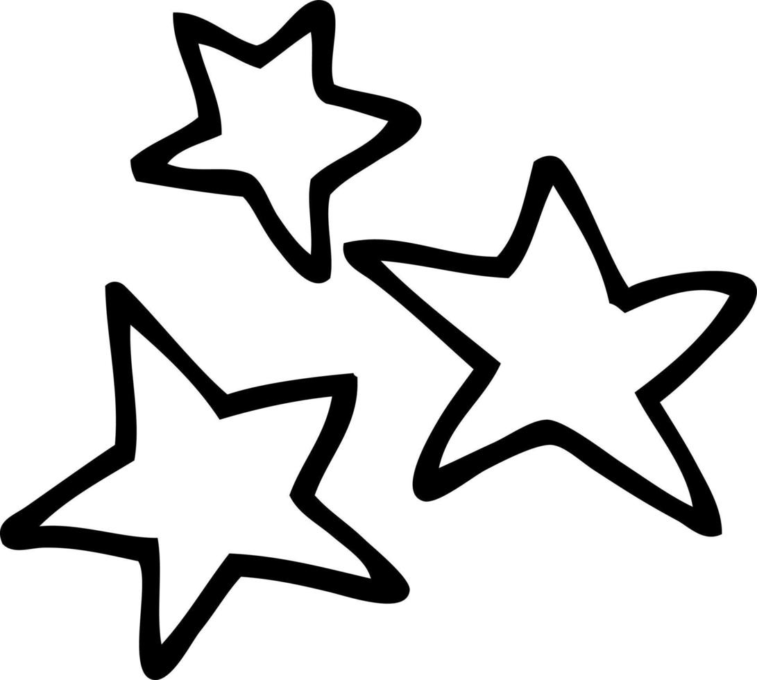 line drawing cartoon star vector