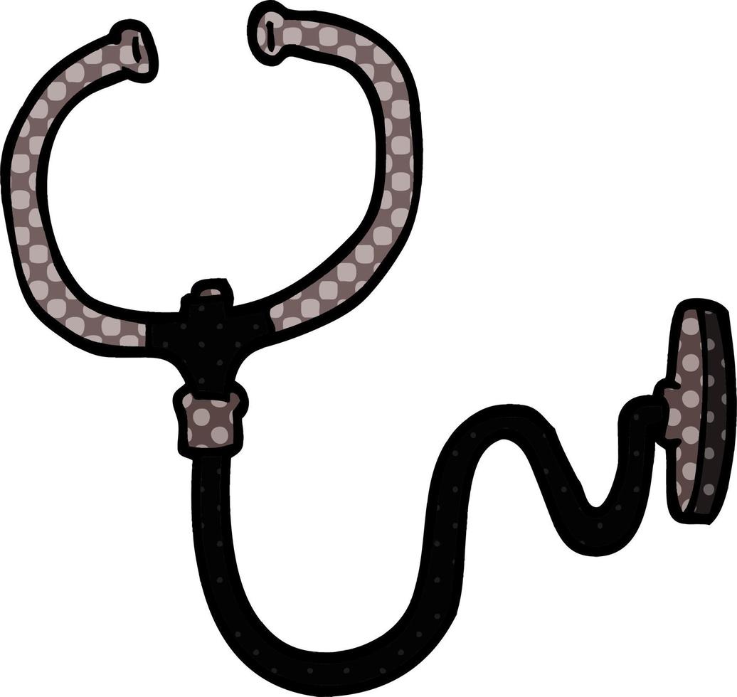 cartoon doodle stethoscope vector