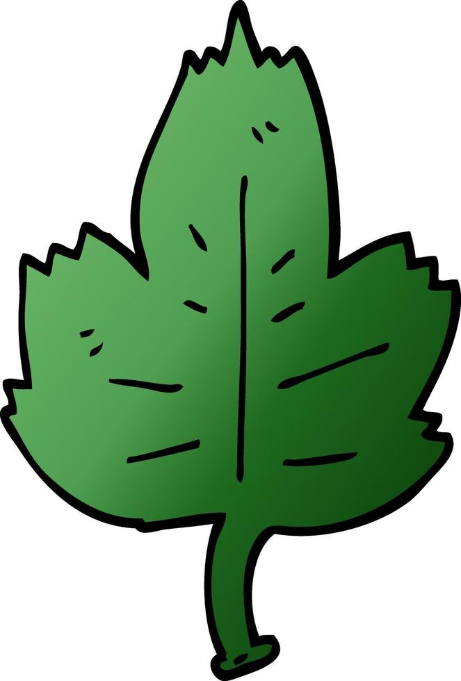 cartoon doodle leaf vector