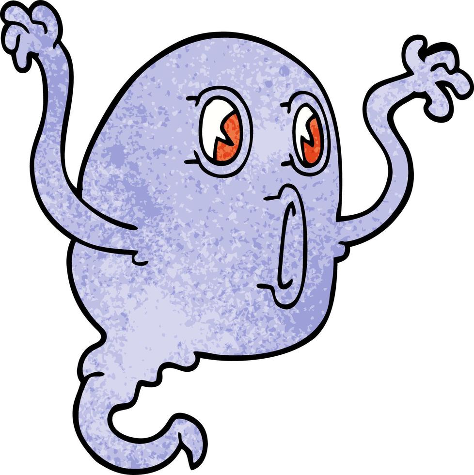 cartoon doodle ghost vector