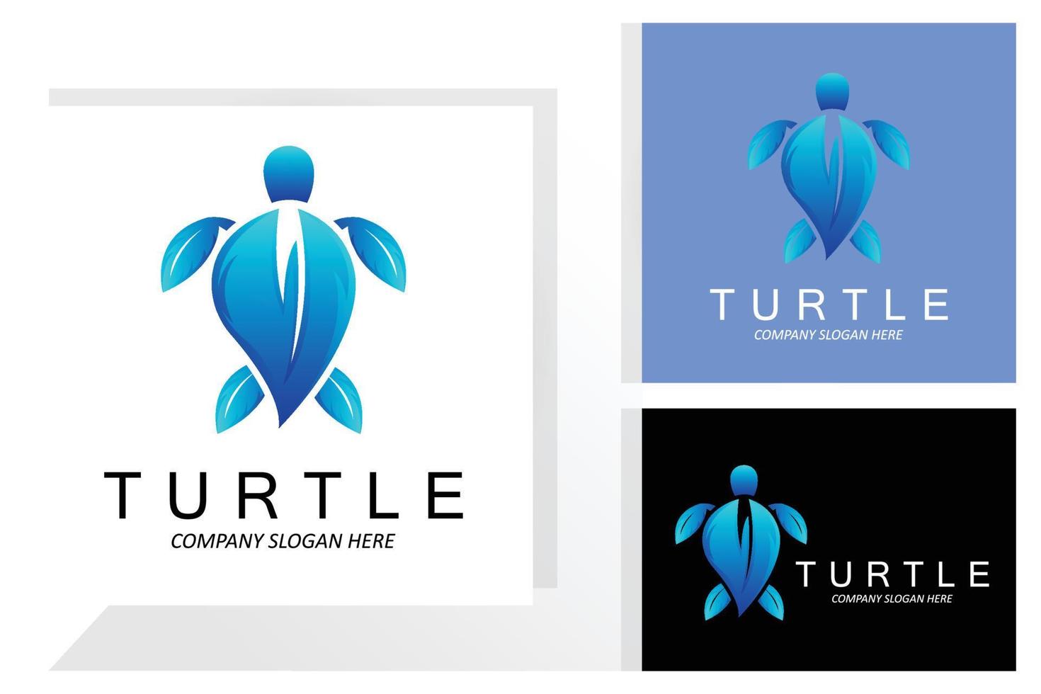 Sea Turtle Logo Design Protected Amphibian Marine Animal Icon Illustration, Vector Brand Corporate Identity