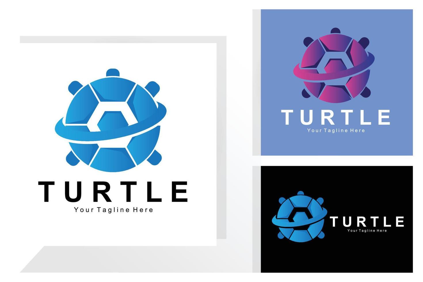 Sea Turtle Logo Design Protected Amphibian Marine Animal Icon