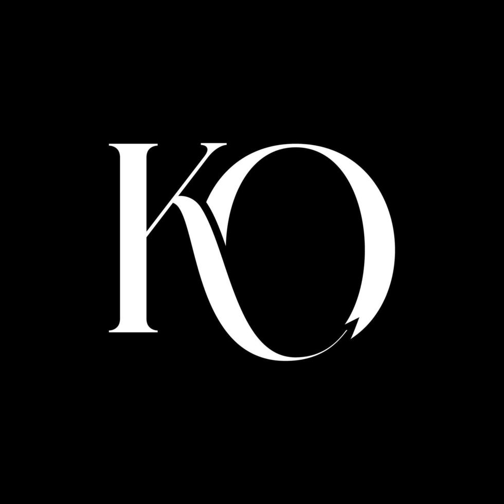 Initial Letter KO Logo Vector Free Vector Template