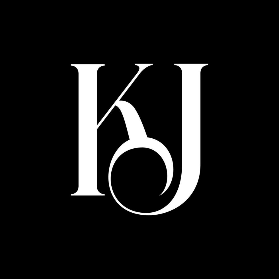 Initial Letter KJ Logo Vector Free Vector Template