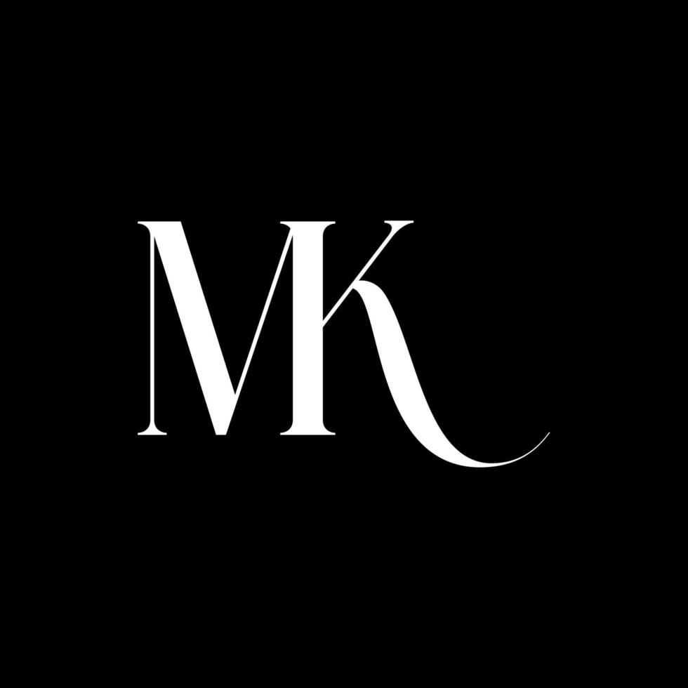 Initial Letter MK Logo Vector Free Vector Template
