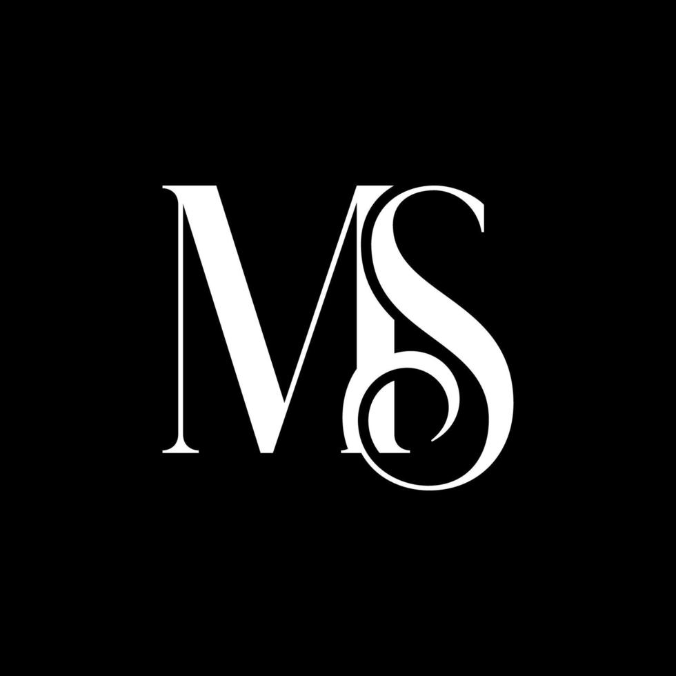 Initial Letter MS Logo Vector Free Vector Template