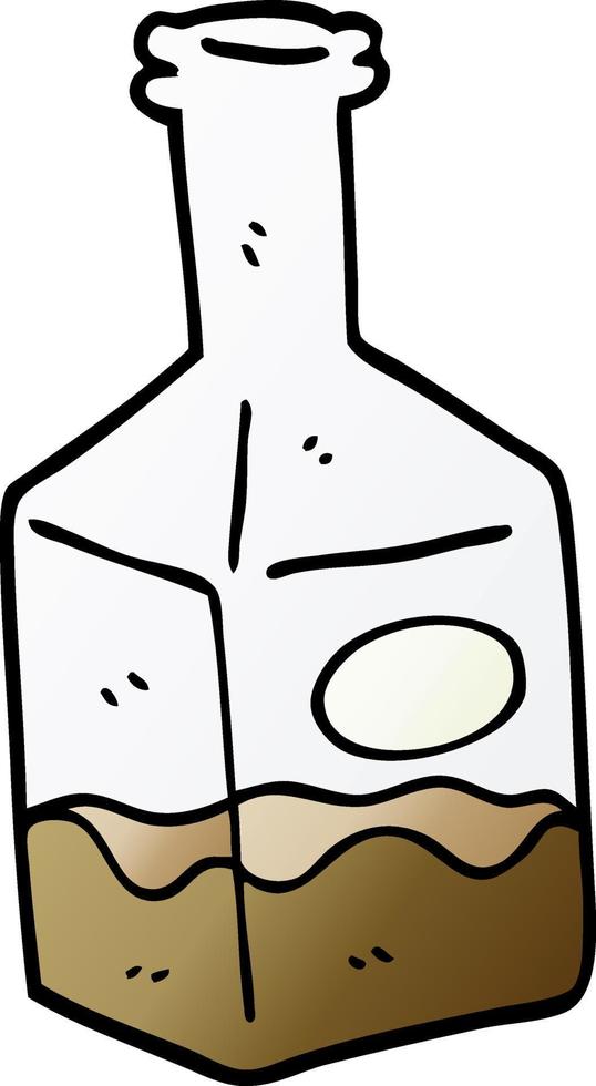 cartoon doodle drink in decanter vector