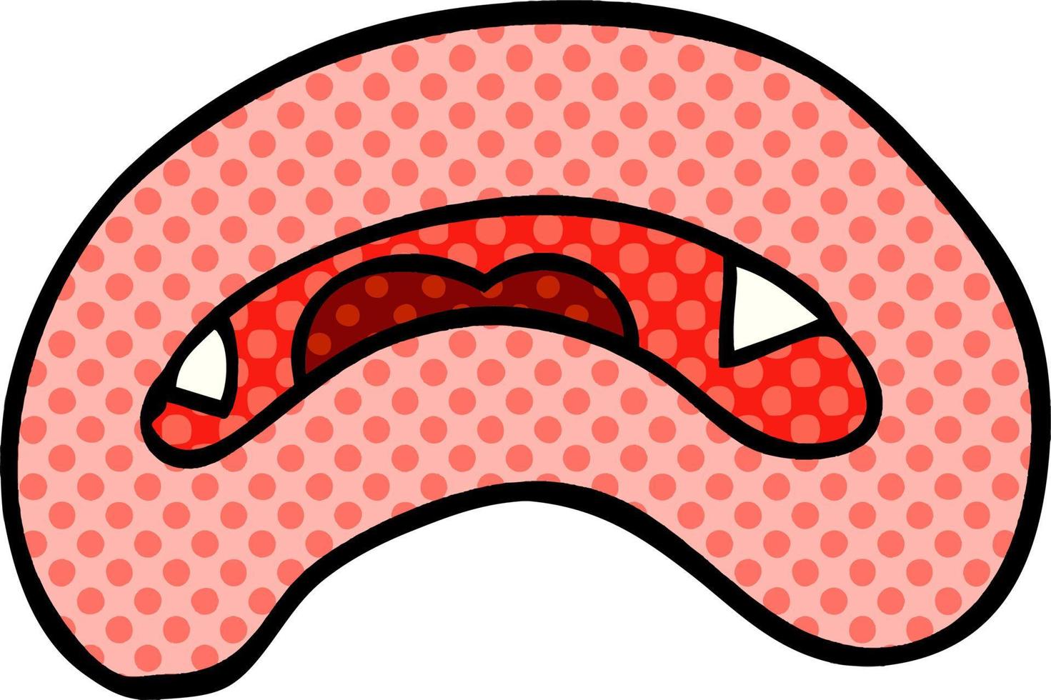 cartoon doodle vampire mouth vector