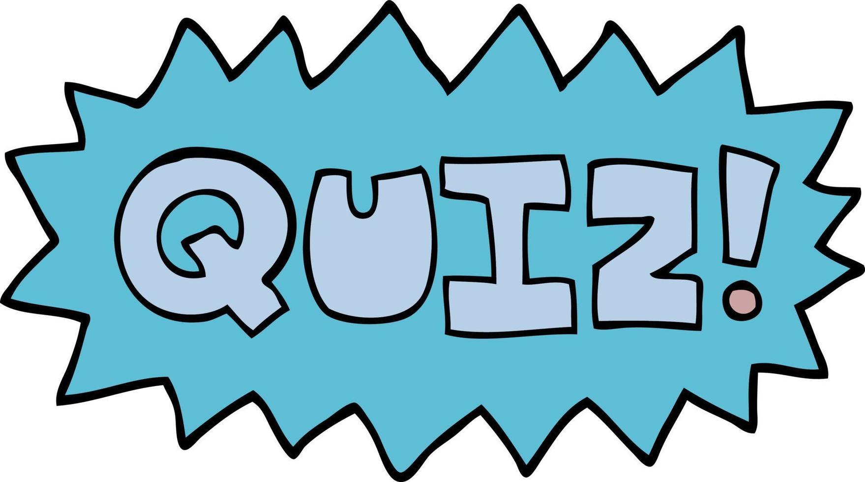 cartoon doodle quiz symbol vector