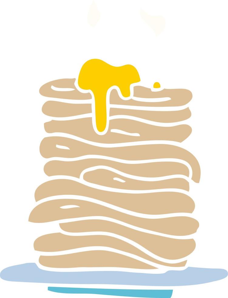 cartoon doodle stack of pancakes vector