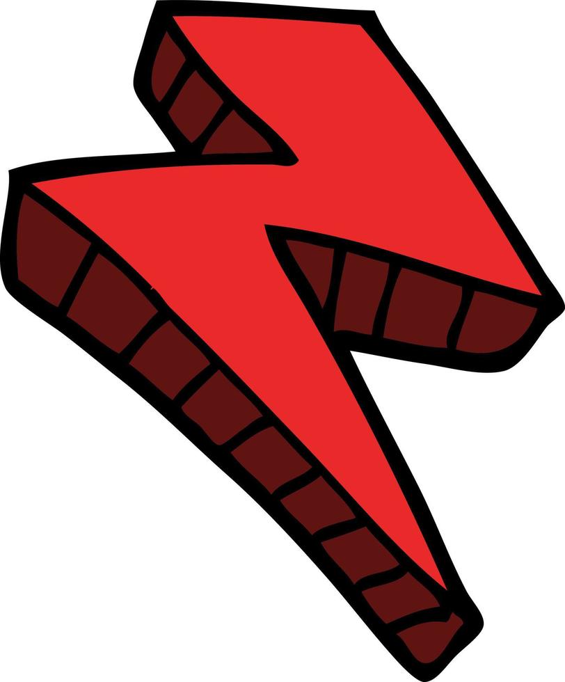 cartoon doodle lightning bolt vector