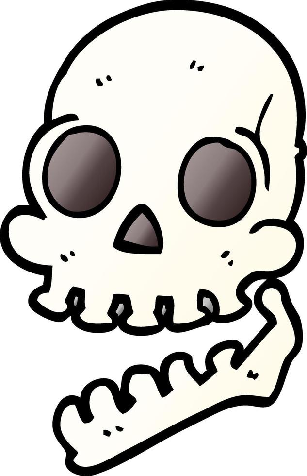 cartoon doodle skull vector