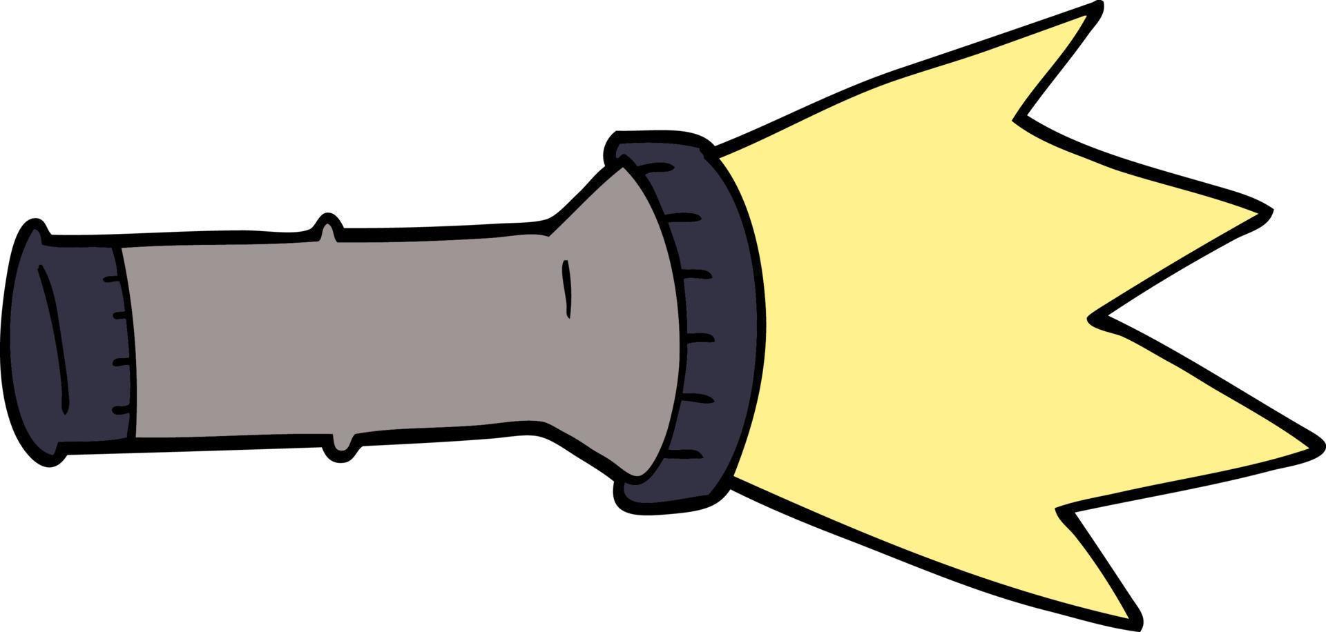 cartoon doodle torch vector