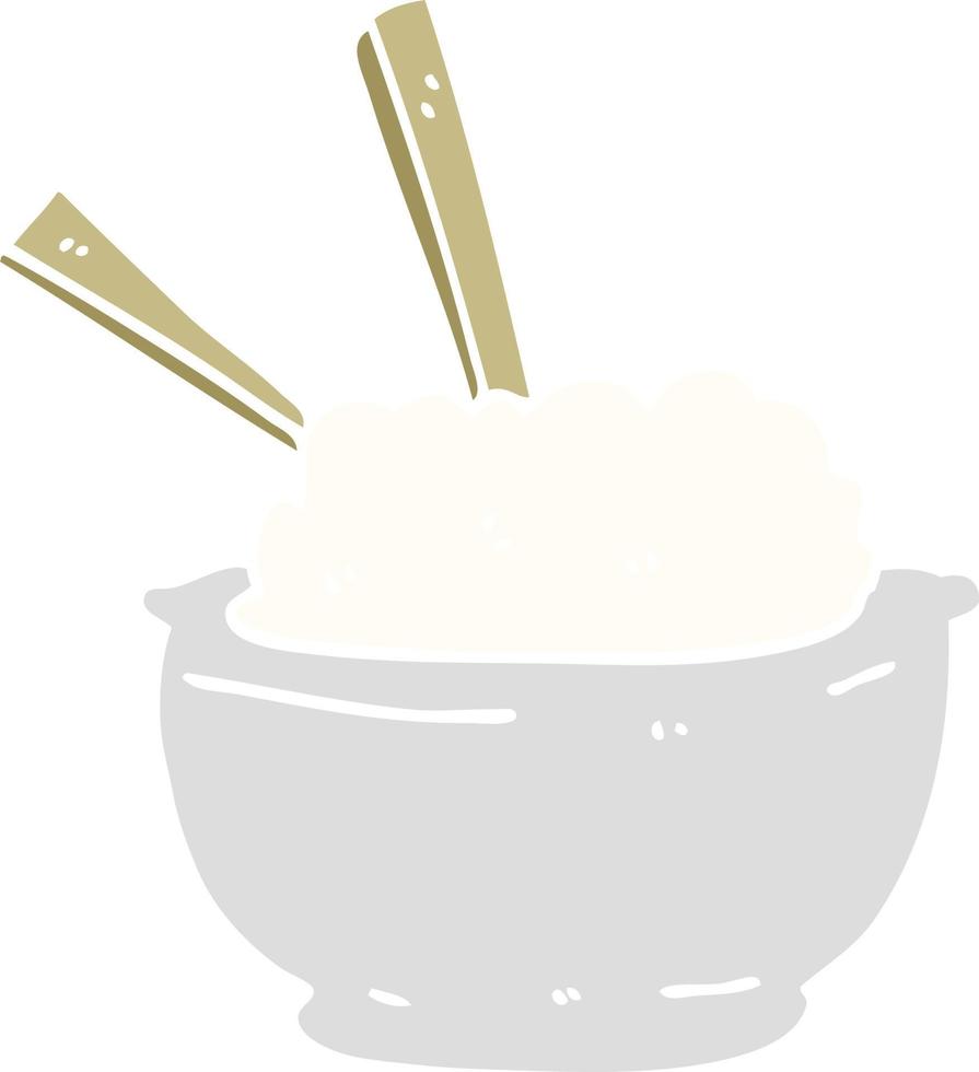 cartoon doodle bowl of rice vector