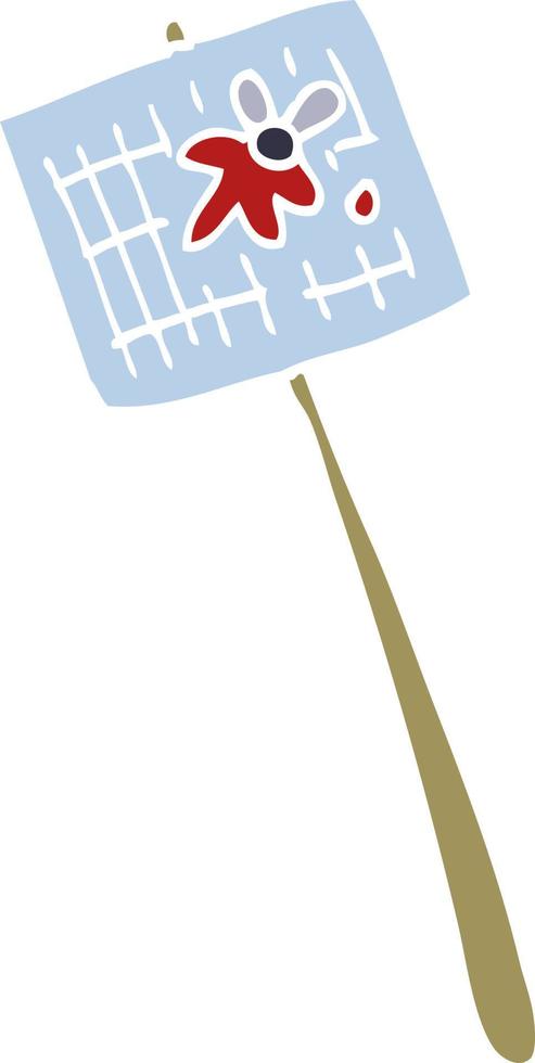 cartoon doodle fly swatter vector