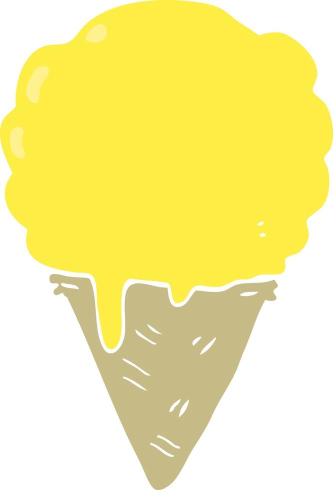 flat color style cartoon ice cream vector