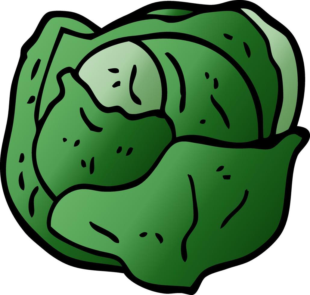 cartoon doodle cabbage vector