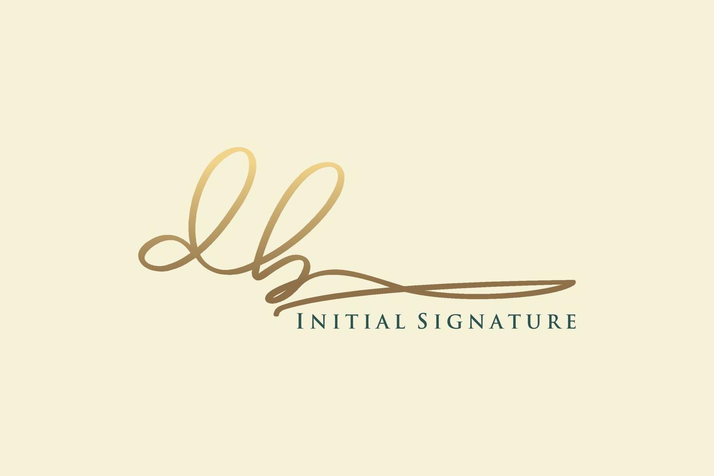 Initial DB Letter Signature Logo Template elegant design logo. Hand drawn Calligraphy lettering Vector illustration.