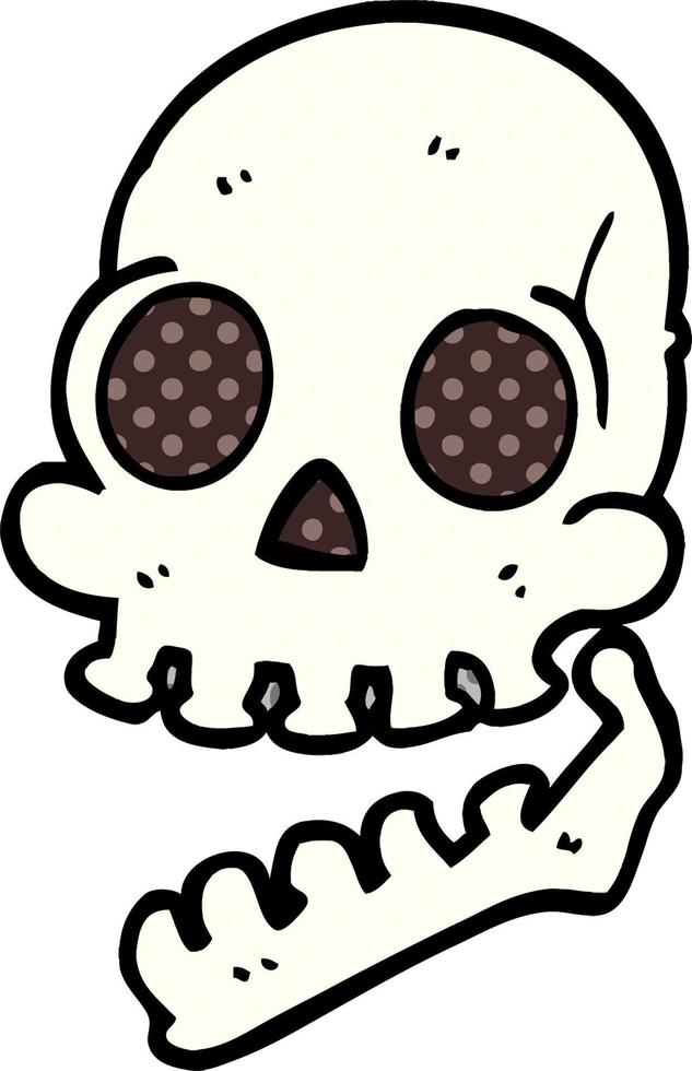 cartoon doodle skull vector